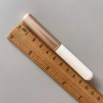 Cangzhou Makeup Brush with Lid Lip Blending Brush Concealer Brush Easy to Carry Professional Makeup Tools Gold