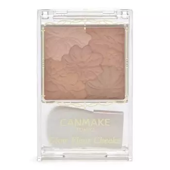 Canmake Glow Fleur Cheeks 15 Copper Fleur Cheek Powder Cheek Orange Gloss Transparent