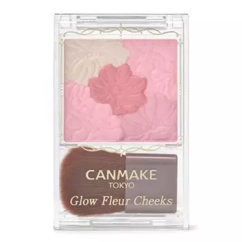 Canmake Glow Fleur Cheeks 17 Strawberry Milk Fleur Powder Cheek Pink Gloss Прозрачный