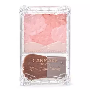 Canmake Glow Fleur Cheeks 18 персиковый взбитый Fleur пудровый румяна румяна молочно-коралловый блеск прозрачный