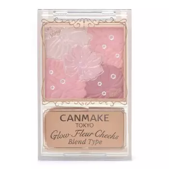Canmake Glow Fleur Cheeks B02 Rose Ballerina Cheek Gloss Highlight Sheer Matte 1 piece (Blend Type) (x 1)