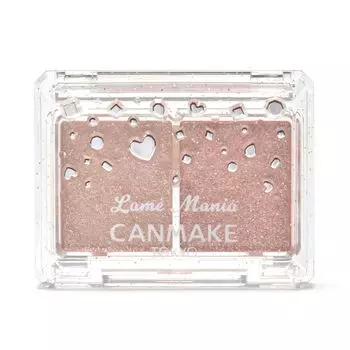 CANMAKE Lame Mania 2.7г Тени для век: Двухцветные перламутровые тени, все 2 цвета 01 Apricot puree