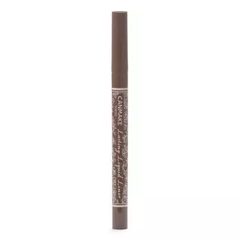 Canmake Lasting Liquid Liner 10 Sepia Greige Жидкая подводка для глаз с очень тонкой кисточкой, быстро сохнет, выдерживает горячую воду 0,5 мл