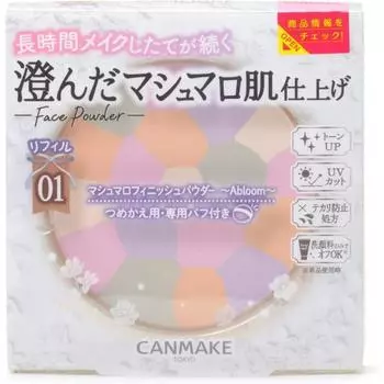Canmake Marshmallow Finish Powder Abloom Refill 01 Deerest Bouquet 4,0 г Сменная пудра для лица Clear Deerest Bouquet