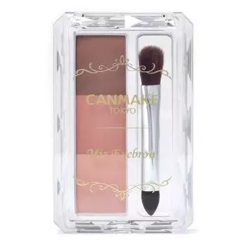 Canmake Mixed Eyebrow 09 Peach Tea Brown Colored Eyebrow Nose Shadow Powder Eyebrow