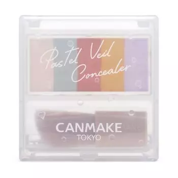 Canmake Pastel Veil Concealer 02 бежевый пудровый консилер Color Control Moist 1,85 г