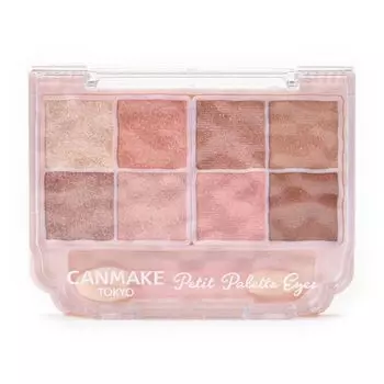 Canmake Petit Palette Eyes (сверкающий) Палитра теней для век S02 Macaron Candy с блестками Sheer Finish и аппликатором