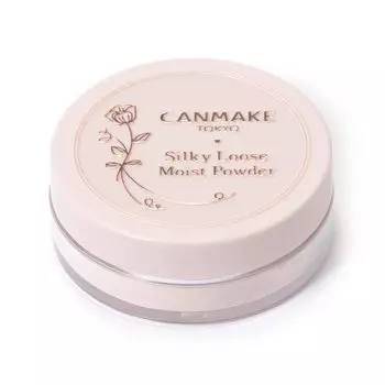Canmake Silky Loose Moist Powder 01 Silky Beige Loose Powder Removes with Facial Cleanser Moisturizing Powder Soap Remover Unscented UV Protection 1