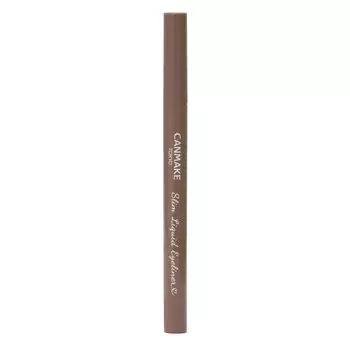 Canmake Slim Liquid Eyeliner 03 Chaba Greige Eyeliner Extra Fine Brush Waterproof Contains Beauty Serum Ingredients Grey