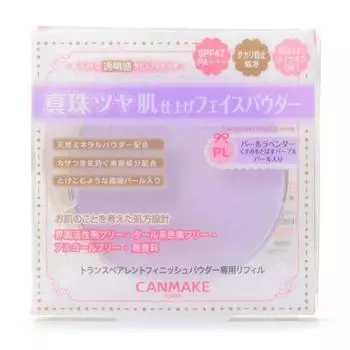 Canmake transparent finish powder refill pl pearl lavender 10g