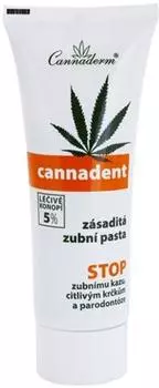 Cannaderm Cannadent Alkaline зубная паста на травах с конопляным маслом TU прозрачный