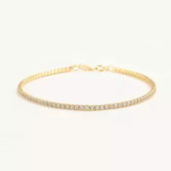 Canner 925 стерлингового серебра кубический цирконий классический теннисный браслет-цепочка для женщин регулируемые браслеты ювелирные изделия браслеты женские