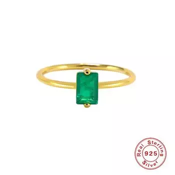 Canner Petite Кольцо Ювелирные Изделия Стерлингового Серебра 925 Кольца Женские Свадебные Кольца Очарование Высокие Ювелирные Изделия 7 зелёный