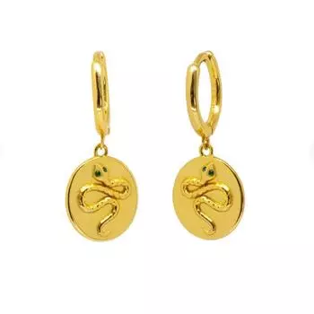 Canner Snake Coin серьги-кольца с подвеской для женщин INS Ear Jewelry золотой