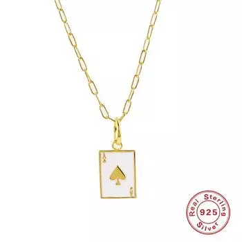 Canner Spades A ожерелье из стерлингового серебра 925 пробы в форме сердца с бриллиантами ожерелье эффектные перчатки женские ювелирные изделия золотой