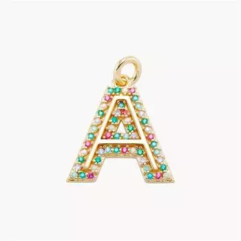 Canner Стерлингового Серебра 925 Буква AZ Подвески DIY Изготовление Ювелирных Изделий Подвески Аксессуары Подвески T золотой