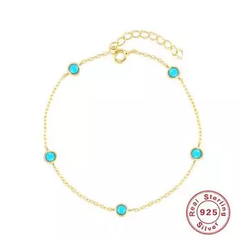 Canner Стерлингового Серебра 925 Зеленый Циркон Браслет Женский Регулируемый Браслет-Подвеска Мужские Роскошные Ювелирные Изделия золотой