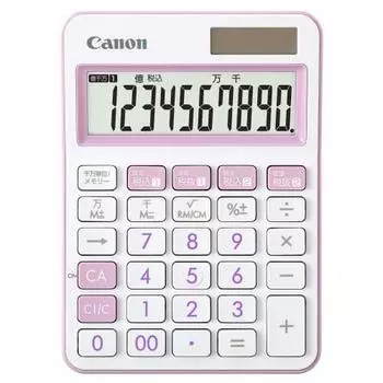 Canon Colorful Calculator Practical Calculator Antibacterial Specification LS-105WUC Lavender (10 Digits/Mini Tabletop Size/W Tax Function Equipped) L