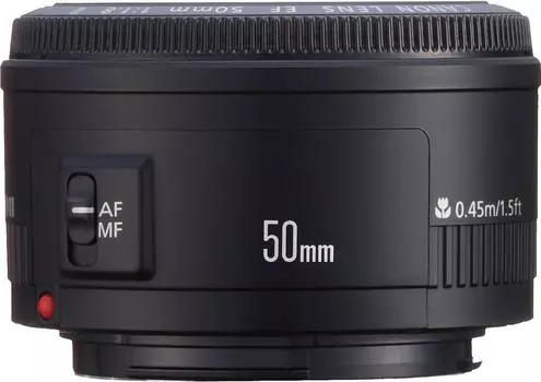 Canon Объектив с фиксированным фокусным расстоянием EF50mm F1.8 II Совместимый с полнокадровыми камерами