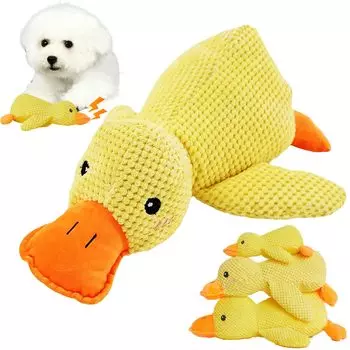 CANPLUS Dog Chew Makes Duck Stuffed Educational Makes Stress Lack of Dog Toy that Will Not Break Even When Stimulates Large Small Dogs Toy, Toy, жёлтый