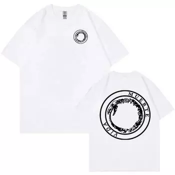 Canserbero Графический принт Футболка Женская унисекс Винтажная мода Короткий рукав Женская хлопковая футболка большого размера Хип-хоп уличная одежда Футболки Топы 4XL чёрный