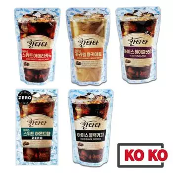 [Cantata] Коллекция кофе в пакетиках / 1 пакетик 230 мл / Черный американо, Лесной орех, Сладкий миндаль, Сладкий американо, Карамельный макиато Black Coffee (Americano)