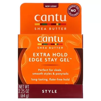 Cantu, Масло ши для натуральных волос, гель Extra Edge Stay, 2,25 унции (64 г)