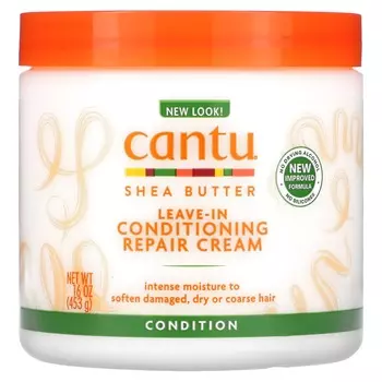 Cantu, масло ши, несмываемый восстанавливающий крем-кондиционер, 453 г (16oz)
