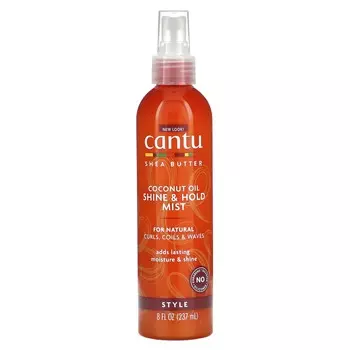 Cantu, Масло ши, спрей для блеска и фиксации с кокосовым маслом, 8 жидких унций (237 мл)