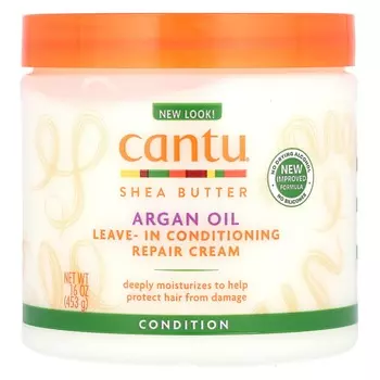 Cantu, Несмываемый восстанавливающий крем с аргановым маслом, 453 г (16oz)