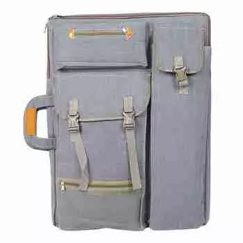 Canva Многофункциональная большая сумка для рисования, водонепроницаемая сумка для доски для рисования, принадлежности для рисования(Серый) зелёный