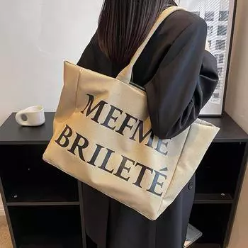 Canvas bag women s 2024 new models are popular this year, large-capacity tote bags, versatile shoulder bags, and high-end commuter bags. хаки