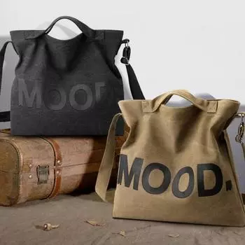 Canvas Bag, Women s Bag, Durable, Single Shoulder Bag, Large Capacity, Handbag, Men s Bag, Crossbody Bag 35*6*33CM чёрный