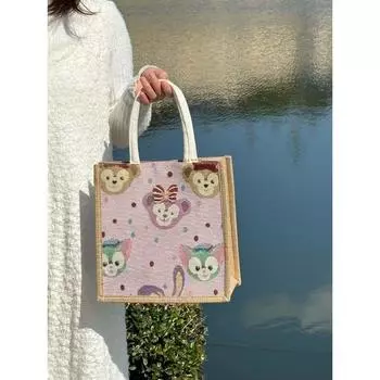 Canvas Bag Women s Handbag 2025 New Arrival Large Capacity Shopping Bag Burlap Handbag Work Commuter Tote Star Dailu [small size]-Standard Fragrance Tablet