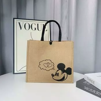 Canvas Bag Women s Handbag 2025 New Arrival Large Capacity Shopping Bag Burlap Handbag Work Commuter Tote Rice [large]-standard base plate & scent