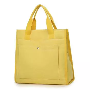 Canvas Bag Women s Large Capacity Multi-Pocket Tote Bag жёлтый