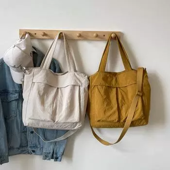 Canvas bag Women s large capacity new summer casual crossbody bag College class bag Commuter Tote bag