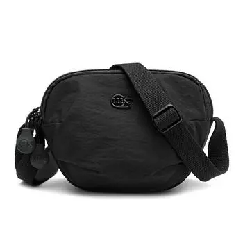 Canvas bag women s summer new fashion niche design messenger bag casual saddle bag чёрный