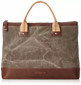 Canvas Business Tote Bag Dark Brown [Toscanera] 1522-TV темно-коричневого