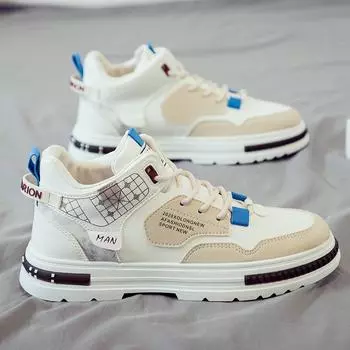 Canvas men s shoes 2024 new men s summer high-top sports and leisure board shoes velvet cotton shoes versatile little white tide shoes 39