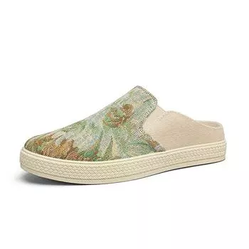 Canvas Men s Shoes Spring Trend Versatile One-pedal Breathable Casual Cloth Shoes Heel-free Half-drag Trendy Shoes 39