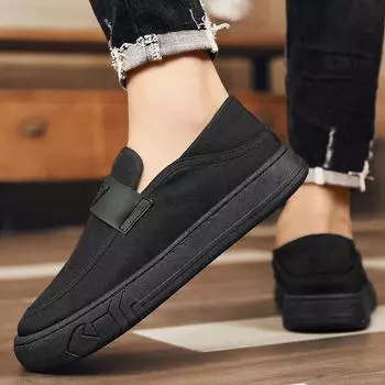 Canvas mesh shoes men s trendy shoes sole canvas shoes new 2025 trendy black shoes summer sports versatile 39 чёрный