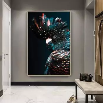 canvas print Painting wall art Cockatoo Animal Posters Children s room bedside decoration picture American Modern Paintings 21x30cm No Framed