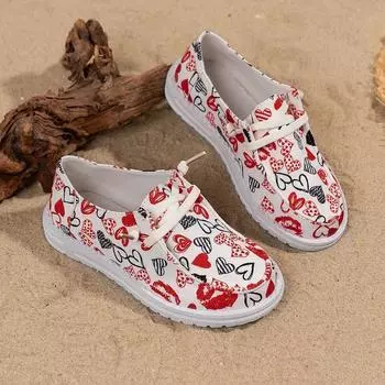 Холщовые туфли 2024 новые одноклассники детская легкая повседневная обувь для мальчиков и девочек модная обувь с принтом 25 yards inner length 16cm