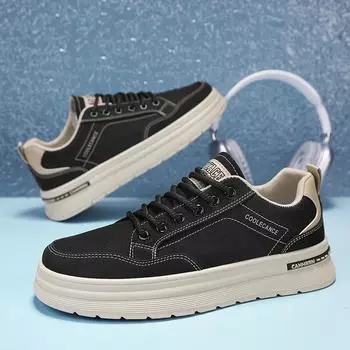 Canvas shoes boys trend youth board shoes Korean version breathable casual fashion versatile sports board shoes street dance shoes 39 чёрный