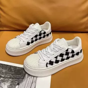 Canvas Shoes Children s Spring and Autumn New Retro Hong Kong Style Platform Versatile Casual Shoes 35 чёрный