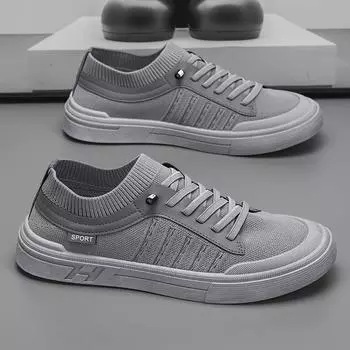 Canvas shoes men s low-top Korean version trendy versatile casual board shoes men s summer breathable Internet celebrity student shoes men s trendy sh 39 серый