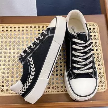 Canvas shoes men s spring new wheat ear casual shoes Korean version trend INS cloth shoes Hong Kong style sports low-top board shoes men 39