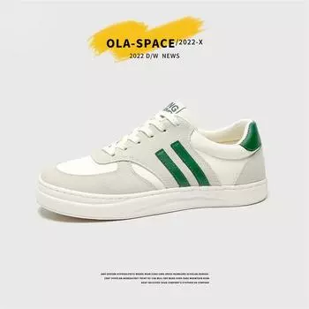 Canvas shoes, men s street shots, small white shoes, ins, retro trend, casual board shoes, couples, casual sneakers, Hong Kong style cloth shoes 35 women зелёный