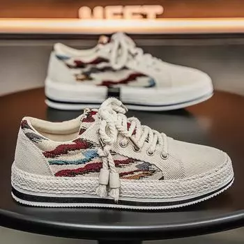 Canvas Shoes Men S Thin Breathable Casual Board Shoes Youth Soft-Soled Sports Cloth Shoes 39